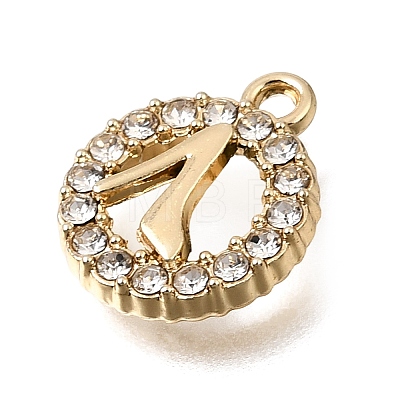 UV Plating Alloy Crystal Rhinestone Charms RB-CBAD37D-28G-1
