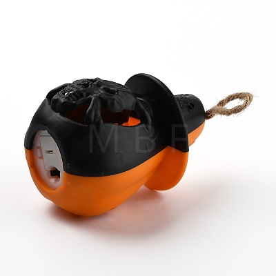 Halloween Resin LED Pumpkin Jack-O'-Lantern Light AJEW-Z004-02B-1