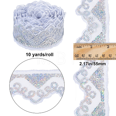 Waved Polyester Lace Trim OCOR-WH0070-14D-1