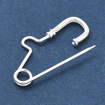 925 Sterling Silver Safety Pin Brooch Findings STER-H120-02S-1