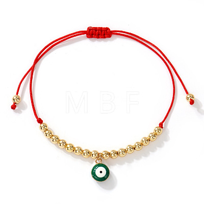 Evil Eye Brass Enamel Charm Bracelets LY1525-5-1