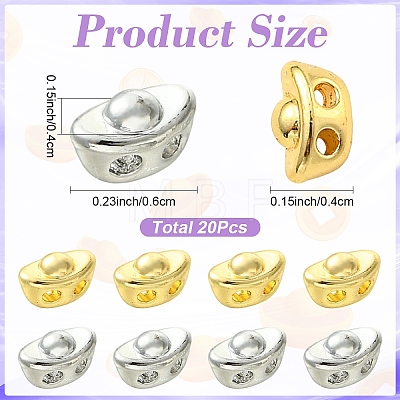 20Pcs 2 Colors Alloy Spacer Beads FIND-YW0013-16-1