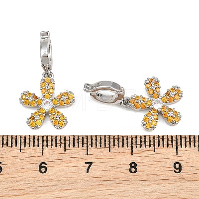 Brass Micro Pave Cubic Zirconia Pendants CU-CBAA6E8-14P-02-1