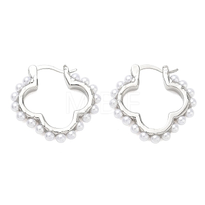 Brass Hoop Earrings for Women EJEW-A168-15P-1