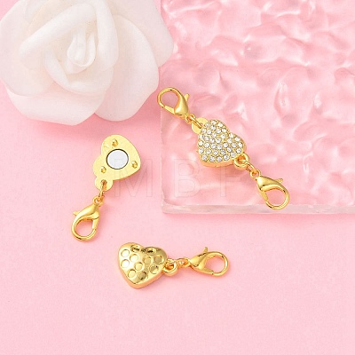 Alloy Crystal Rhinestone Magnetic Clasps ALRI-YW0001-10G-1