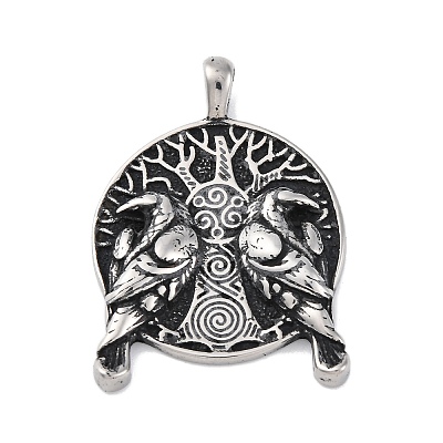 304 Stainless Steel Pendants STAS-Q339-03A-AS-1