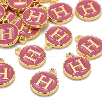 Golden Plated Alloy Enamel Charms LS-ENAM-S118-08H-1