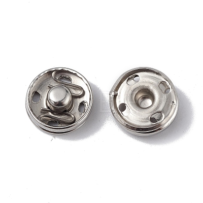 202 Stainless Steel Snap Buttons BUTT-I017-01B-P-1