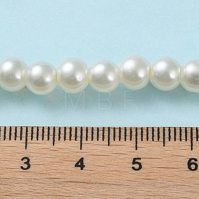 Baking Painted Pearlized Glass Pearl Round Bead Strands HY-Q003-6mm-02-1