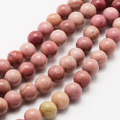 Natural Rhodonite Beads Strands G-J358-03-10mm-1