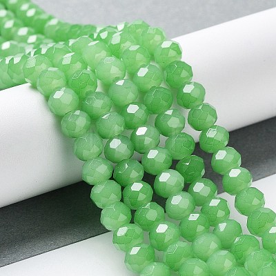 Baking Painted Imitation Jade Glass Bead Strands DGLA-A034-J6MM-A9-1