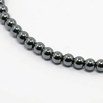 Non-Magnetic Synthetic Hematite Beaded Necklaces NJEW-P066-03-1