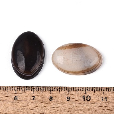 Natural Grey Agate(Dyed & Heated) Cabochons G-N361-05B-02-1