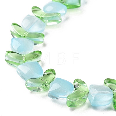 Transparent Glass Beads Strands LAMP-H061-02I-1