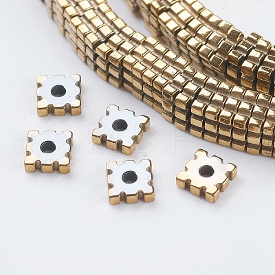 PVD Vacuum Plating Electroplate Non-magnetic Synthetic Hematite Beads Strands G-F534-C06-1