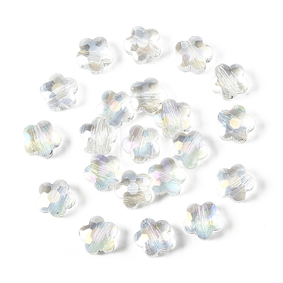 20Pcs Transparent Electroplate Glass Beads GLAA-YW0005-11A-1