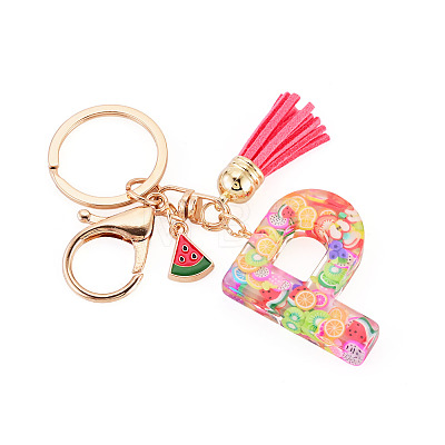 Fruit Series Letter Resin Keychains KEYC-TAC0033-02P-1