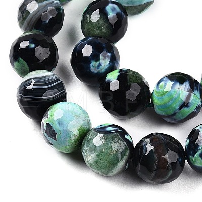 Dyed Natural Agate Beads Strands G-T141-01A-03-1