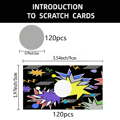 CRASPIRE 120 Sheets Rectangle Coated Scratch Off Film Reward Cards DIY-CP0006-93B-1