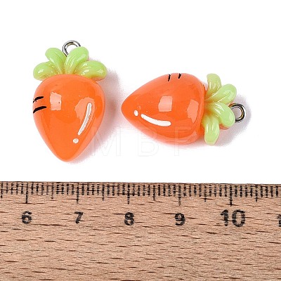 Spray Painted Opaque Resin Pendants RESI-Q232-01B-1
