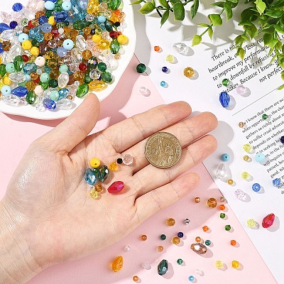 18 Strands 18 Styles Glass Beads Strands GLAA-YW0005-65-1