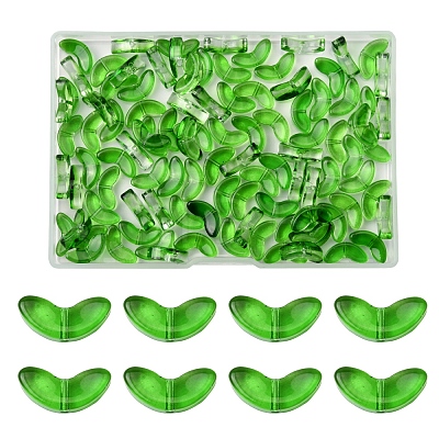 100Pcs Spray Painted Transparent Glass Beads GLAA-FS0002-04-1