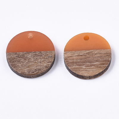 Resin & Walnut Wood Pendants RESI-S358-02C-1