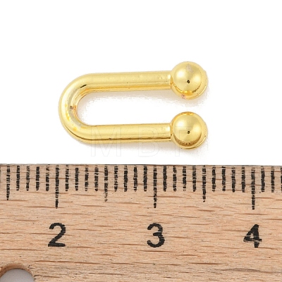 Rack Plating Brass U Shape Links Buckle for Dress Lingria Bikini Swimming Wear Accessories KK-A224-24B-G-1