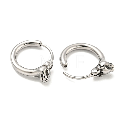 316 Surgical Stainless Steel Hoop Earrings EJEW-D096-13D-AS-1