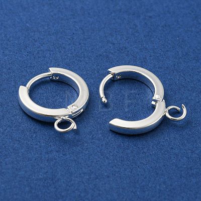 201 Stainless Steel Huggie Hoop Earrings Findings STAS-A167-01F-S-1