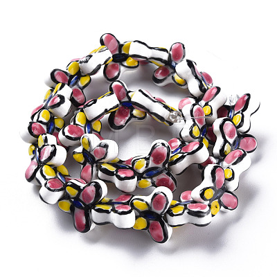 Handmade Porcelain Ceramic Beads Strands PORC-Q265-006C-1