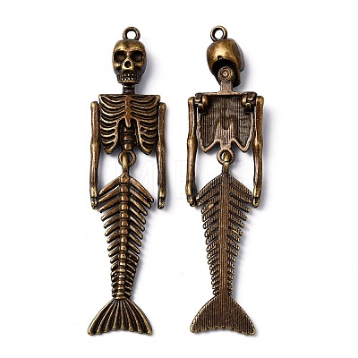 Tibetan Style Alloy Big Pendants TIBE-Q067-01AB-NR-1