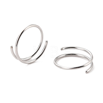 Double Nose Ring for Single Piercing AJEW-C010-02P-03-1