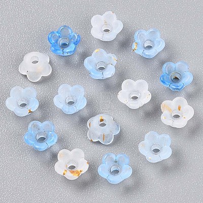 Frosted Transparent Acrylic Beads OACR-N137-72J-1