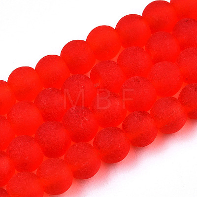 Transparent Glass Beads Strands X-GLAA-T032-T6mm-MD09-1