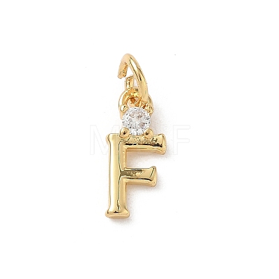 Brass Pave Clear Cubic Zirconia Charms KK-A273-01G-F-1