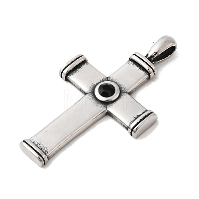 304 Stainless Steel Rhinestone Pendants STAS-A130-10AS-1