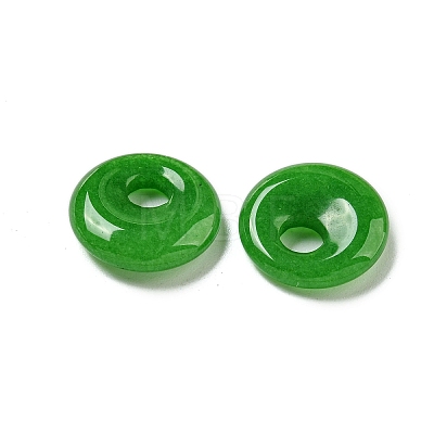 Natural Malaysia Jade Donut/Pi Disc Charms X-G-G142-02J-1