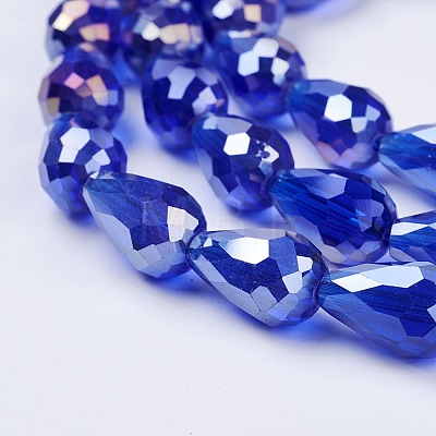 Electroplate Glass Beads Strands LS-EGLA-D015-15x10mm-13-1