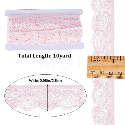 10 Yards Polyester Elastic Lace Trim OCOR-WH0086-04A-1