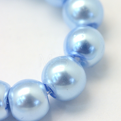 Baking Painted Pearlized Glass Pearl Round Bead Strands X-HY-Q003-4mm-24-1
