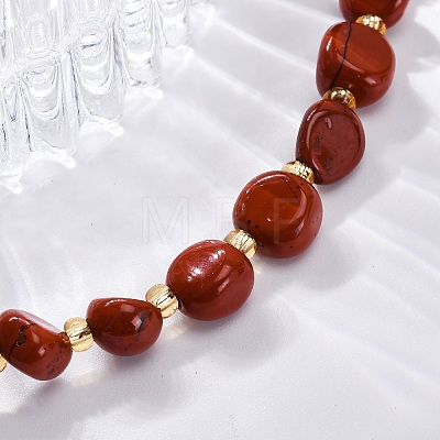 Natural Red Jasper Beaded Bracelets for Women G-P563-07P-10-1