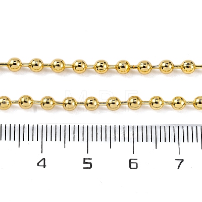 Rack Plating Brass Ball Chain Necklaces for Women NJEW-A035-03G-1