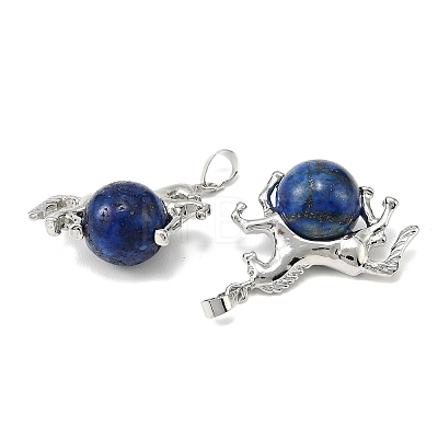 Dyed Natural Lapis Lazuli Pendants G-D102-01P-03-1