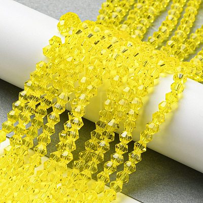 Transparent Glass Beads Strands GLAA-F029-4mm-21-1