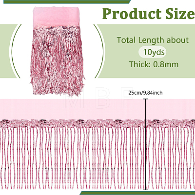 Polyester Fringe Lace Trim DIY-WH0671-008F-1