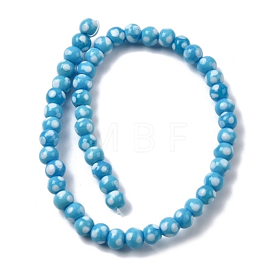 Handmade Lampwork Beads LAMP-D002-6mm-01G-1