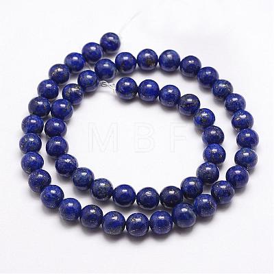 Natural Lapis Lazuli Bead Strands G-G953-04-6mm-1