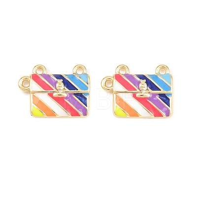 Brass Enamel Pendants KK-P353-04G-1
