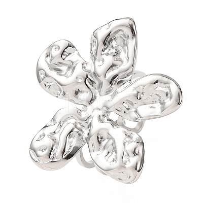 304 Stainless Steel Cuff Open Rings for Women RJEW-C162-01A-P-1